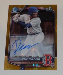 2025 Bowman D'Angelo Ortiz Chrome Auto Gold Lava Refractor 1st Prospect #d /50 - Picture 1 of 3