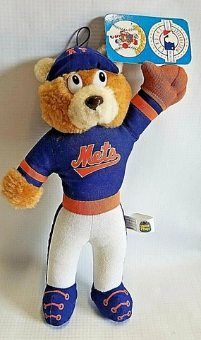Vintage New York Mets Baseball Stuffed Teddy Bear Figure by Good Stuff Corp 1992 Cover
