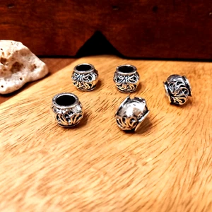 5 Zwischenperlen Spacer Beads Großlochperlen Rondelle antik Silber Farbe (B20) - Bild 1 von 3