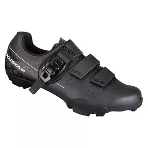 Scarpe da mtb Exustar SM3310 EU 46-US 12 nere 3 cinghie prese tacchetti SPD 231362 - Foto 1 di 1