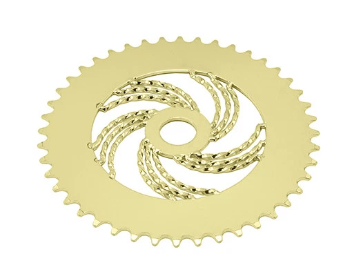 Piñón de plato triple trenzado para bicicleta 1/8" x 44T Gold Cruiser Lowrider Bike Foto 1 de 1