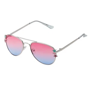 New Pink to Blue Lenses Childrens Kids Classic Pilot Style Sunglasses UV400 - Picture 1 of 10