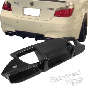 Carbon Fiber Fit For BMW E60 M5 Model Rear Diffuser Body Kit 06-10 - Picture 1 of 1