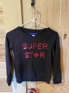 Simply Styled by Sears “Super Star” black sweat shirt size L (14) - Picture 1 of 4