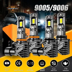AUXBEAM 9005 9006 LED Headlight 6500K Bulbs For Toyota Landcruiser 100 1998-2007 - Picture 1 of 15