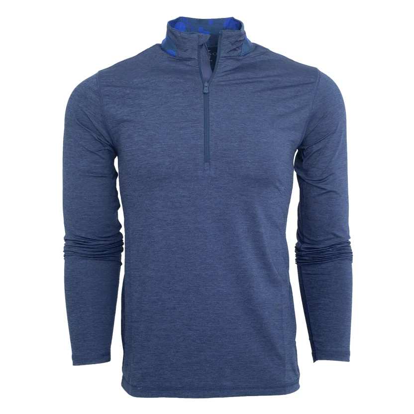 NWT Men Greyson Guide Sport Quarter Zip (MFA22K54-417)-BRAND NEW WITH TAGS! Blue - Image 1 of 3