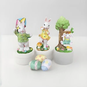 Bunny Gardens Collection   Limited Edition Backyard Bunnies Collection 4 Pieces - Picture 1 of 11