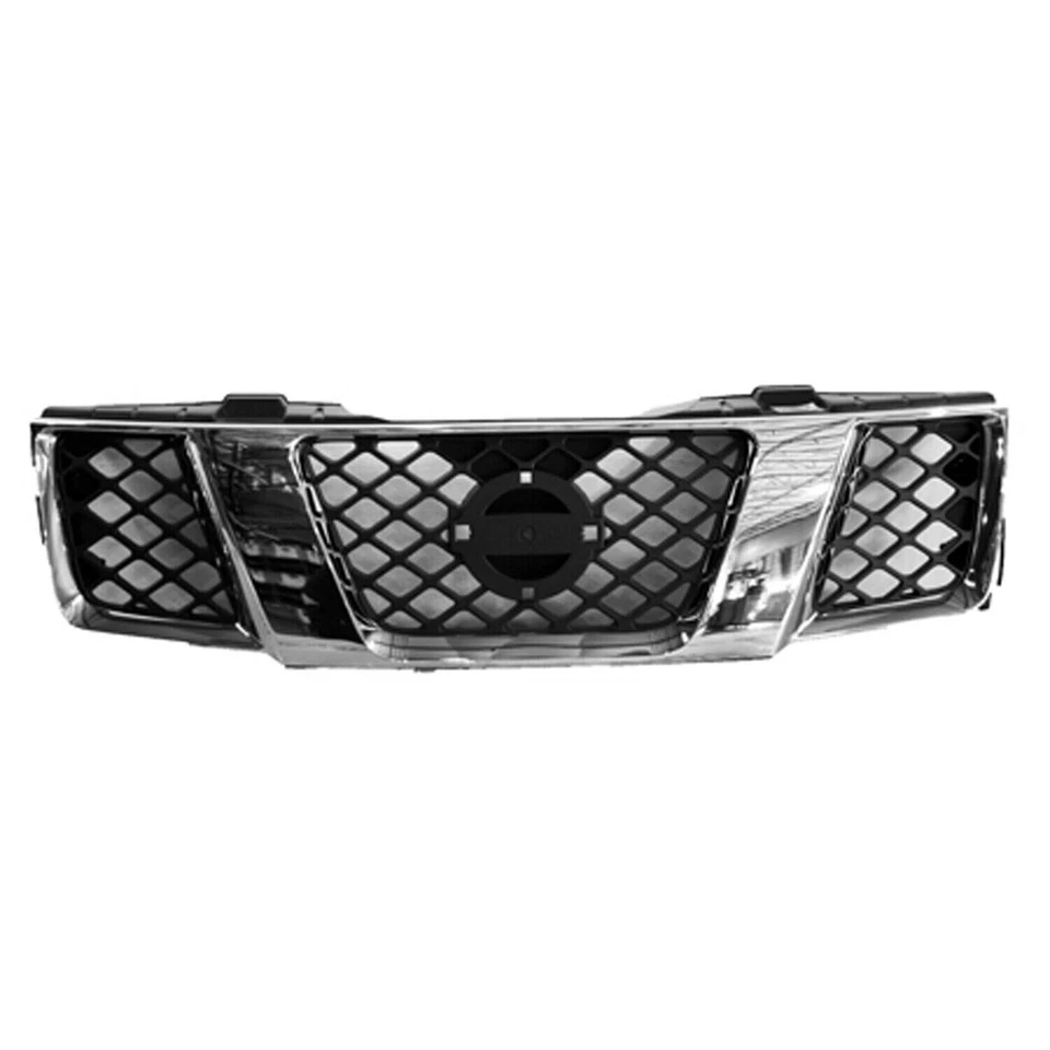 New Grille Plastic Black Mesh W/ Chrome Surround Front For Nissan Frontier 05-08 - Imagem 1 de 1
