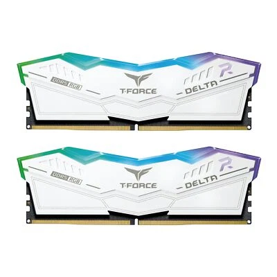 TEAMGROUP 32GB DDR5 RAM 2x16GB White Intel XMP3.0 RGB High Performance Memory - Image 1 of 4