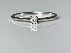 BRILLANT RING FABIANI aus 333/8K WEISSGOLD Solitär Diamant - Bild 1 von 8