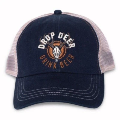 Drop Deer - Drink Beer Mesh Cap Hat Buck Wear - NEW Fast Free Ship - Image 1 of 4