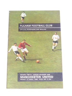 1967/68 Division 1***FULHAM V MANCHESTER UNITED***12th April 1968 - Image 1 of 3