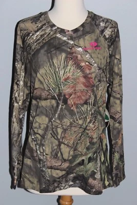 New LADIES Mossy Oak Break-Up Country Thermal Shirt Henley S M L XL 2XL Womens Foto 1 de 4