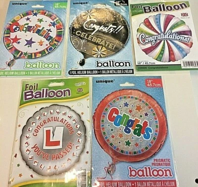 New Beautiful 18" Congratulations Foil Balloons in original packaging - Image 1 of 4