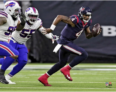 Deshaun Watson Houston Texans Unsigned Playoff Moment Scrambling 11" x 14" Photo Cover