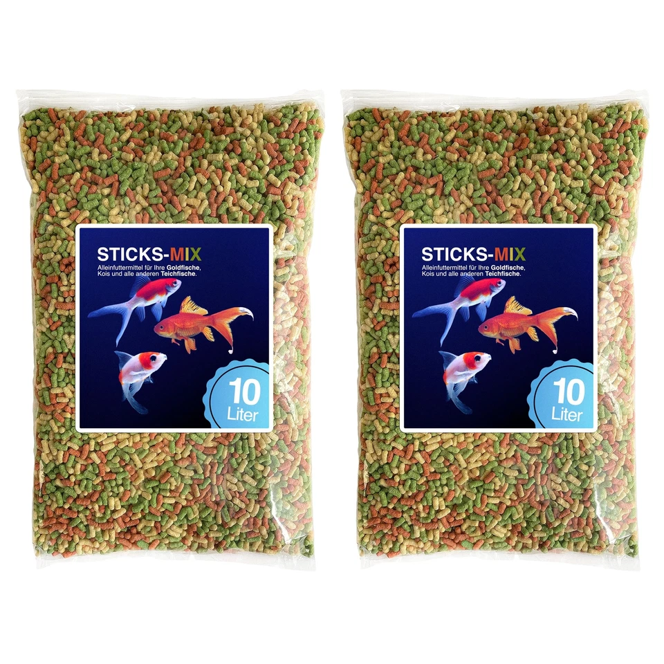 Premium Teichsticks mehrfarbig für Koi Goldfische Premiumfutter 20L - Bild 1 von 1