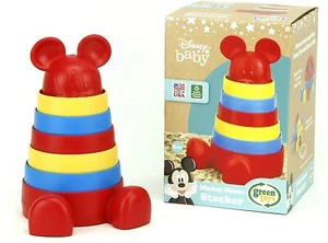 BRAND NEW DISNEY BABY GREEN TOYS MICKEY MOUSE STACKER STACKING FINE MOTOR SKILLS - Picture 1 of 3