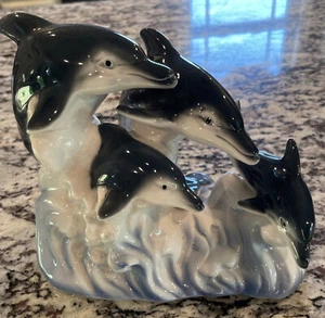 New Ceramic Dolphins 6.5” x 8” - Picture 1 of 5