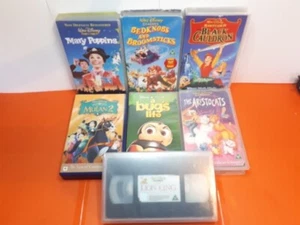 Disney Video Bundle 7x VHS Mary Poppins, A Bugs Life, Bedknobs & Broomsticks GC - Picture 1 of 20