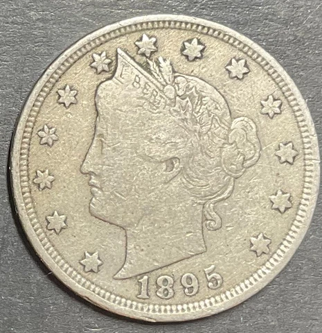 1895 Liberty V Nickel HIGH GRADE BETTER DATE 5c Very Nice Estate Coin i65 Cover