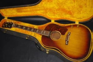 Used 1955 Gibson J-160E P-90 Ladder Bracing Acoustic Electric Guitar Sunburst - Picture 1 of 12