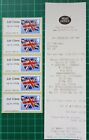 2012 Post & Go Union Flag Wincor Strip of 5 1st Class with variety 'falling font