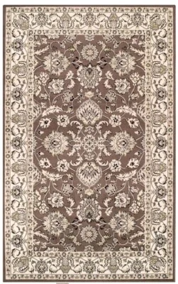 SUPERIOR Elegant Lille Collection Area Rug, 8mm Pile Jute Backing 4' x 6' Brown - Image 1 of 3