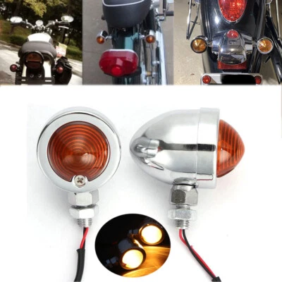 For Yamaha V Star 650 950 1300 Bullet 2PC Motorcycle Turn Signals Blinker Lights - Image 1 of 4