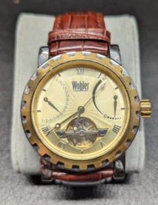 Wohler Automatic Semi-Skeleton Watch w/ Date & Reserve Subdials - Picture 1 of 10