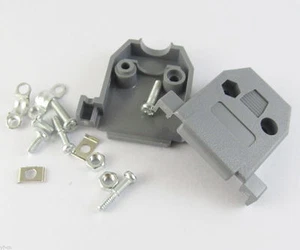 10sets Grey D-Sub DB15 15Pin Plastic Hood Cover for 15Pin 2Row D-Sub Connector - Picture 1 of 4