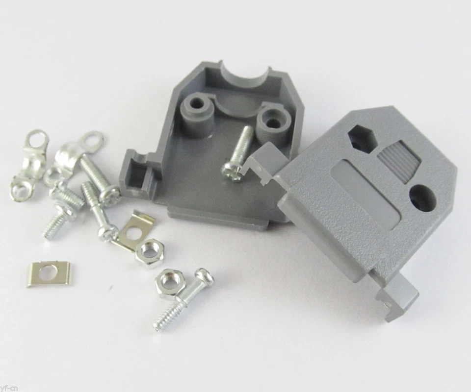 10sets Grey D-Sub DB15 15Pin Plastic Hood Cover for 15Pin 2Row D-Sub Connector - Image 1 of 1
