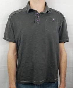 Point Zero Mens Polo Short Sleeve with Patch Pocket Button Tab Green Size XL - Picture 1 of 10