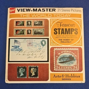 COLOR gaf B841 Famous Stamps Hobby The World Today view-master 3 Reels Packet - Picture 1 of 4