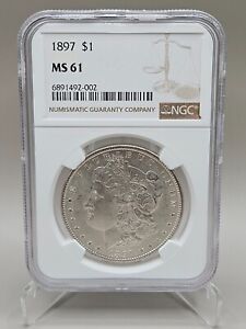 1897 Morgan Silver Dollar NGC MS 61