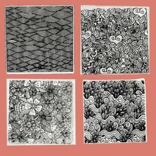 Polymer Clay Texture Stamp Sheets Tools Supplies Kits Diy Emboss Cloud Flowers