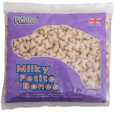 Pointer Dog Treats Milky Bones 400g High in Calcium For Strong and Healthy Teeth - Image 1 of 2