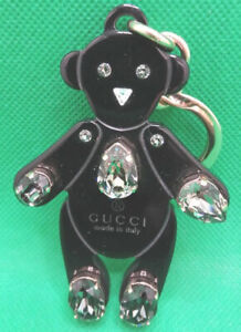 GUCCI Bear Motif Rhinestones Bag Charm Key Ring Keychain BC