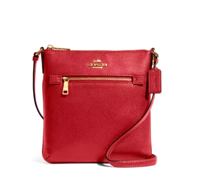 COACH CE871 Rowan Leather File Bag Small Crossbody Purse RED NEW🎀NWT🎁 - Image 1 of 4