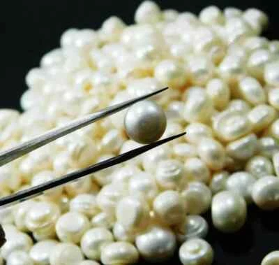 24 Ct Natural Pearl White Cabochon Shape Certified Loose Gemstone Lot - Image 1 of 4