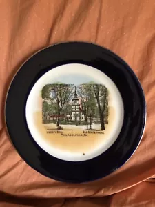 VINTAGE ANTIQUE DECORATIVE PLATE OLD STATE HOUSE PHILADELPHIA PENNSYLVANIA - Picture 1 of 3