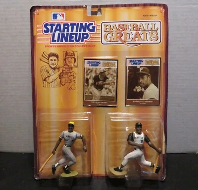 1989 KENNER STARTING LINEUP BASEBALL GREATS ROBERTO CLEMENTE & WILLIE STARGELL - Image 1 of 3