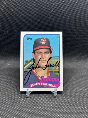 John Farrell 1989 Topps Signed Auto Card Indians - Image 1 of 4