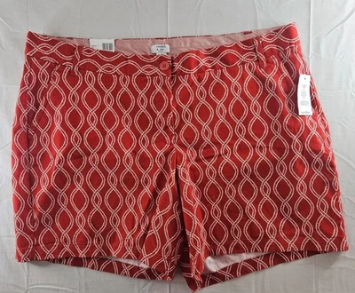 Pantalones Cortos CROWN & IVY Para Mujer Talla 20 Rojo Carolina 7” Playa Cuerda Náutica NUEVA ETIQUETA Foto 1 de 4