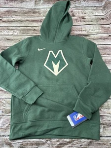 NBA Milwaukee Bucks Green Nike Hoodie Youth Medium 10/12 Brand New With Tags - Picture 1 of 4