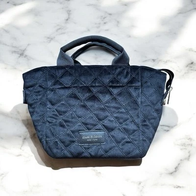 Isaac MIZRAHI Nueva York Acolchado Pequeño Mini Negro Rosa Asa Superior Bolso Cartera Foto 1 de 4