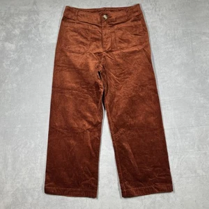 Matty M Hose Damen XL braun Cord hoher Bund weites Bein Stretch Modal Taschen - Bild 1 von 9