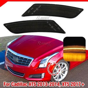Luz de señalización lateral LED ámbar lente ahumada para Cadillac ATS 2013 2014 2017-2024 XT5 - Imagen 1 de 6