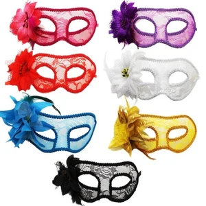 Lace Mask with Flowers Sexy Beauty Princess Half Face Masks Party Mask Prop - Picture 1 of 19