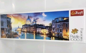 Trefl Red Panorama 1000 Piece Puzzle Canal Grande Grand Canal, Venice 38.2X14.4" - Picture 1 of 12