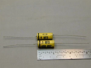 5 Cornell Dubilier WMF4P1 .1uF 400VDC 10% Axial Polyester Film Capacitors - Picture 1 of 1